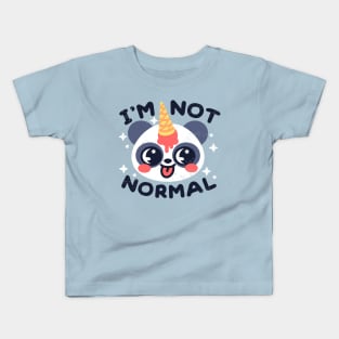 Pandacorn not normal Kids T-Shirt